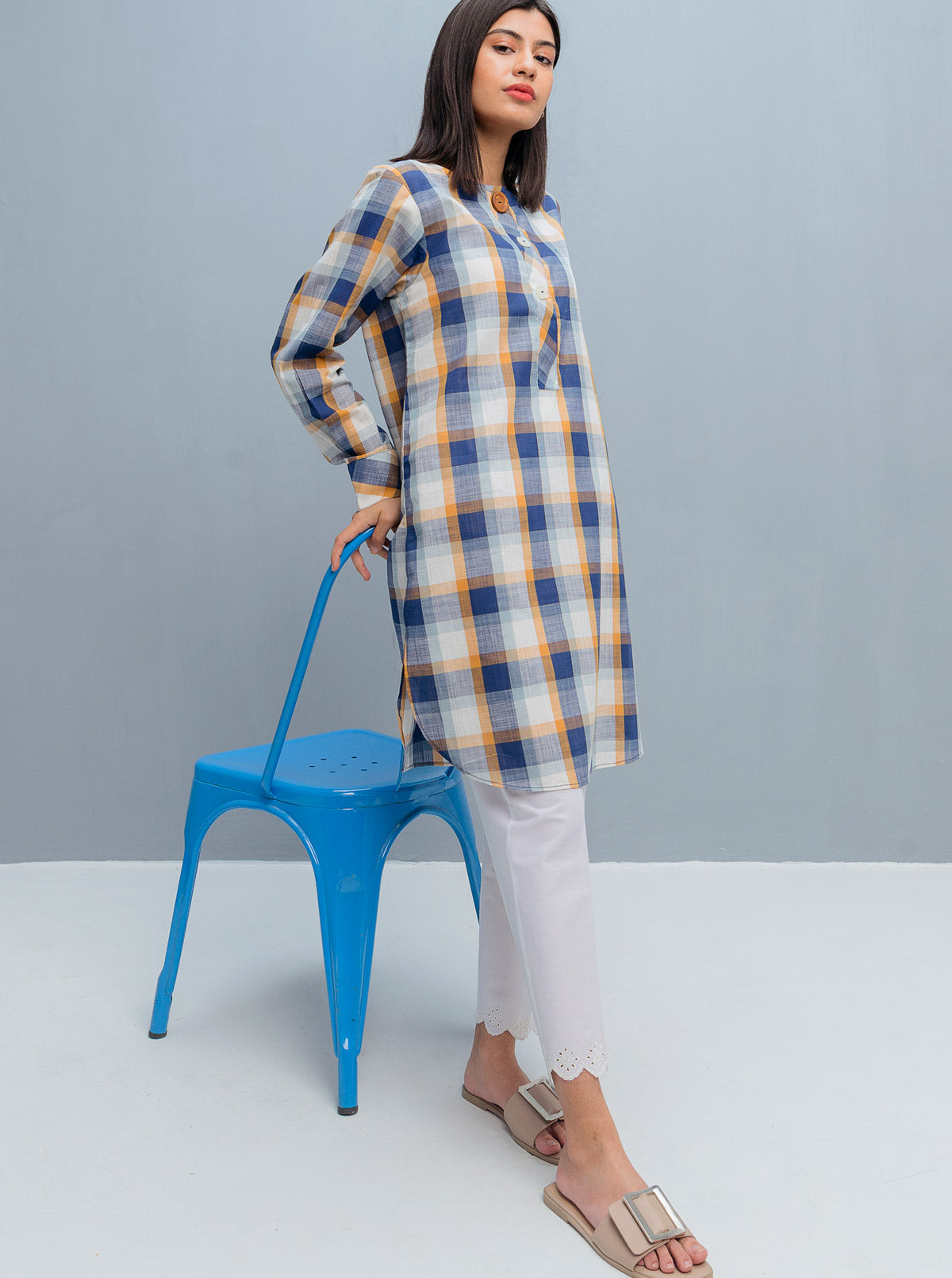 BASIC YARN DYED COTTON SHIRT (PRET)