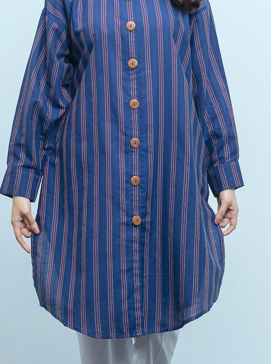 BASIC YARN DYED COTTON SHIRT (PRET)