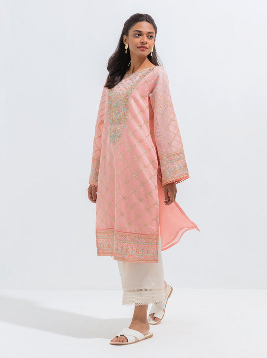 EMBROIDERED PAPER COTTON SHIRT (LUXURY PRET)