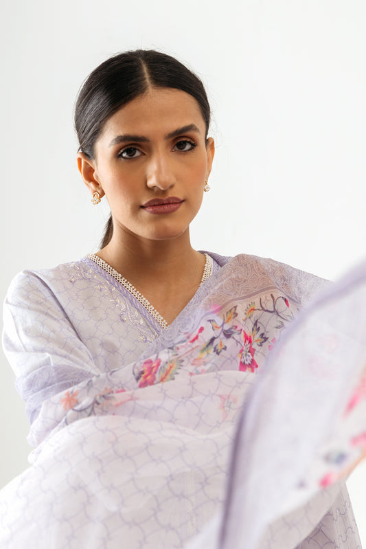 Embroidered Shirt With Dupatta