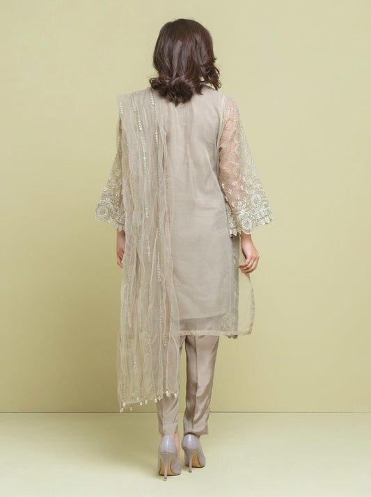 Embroidered Shirt With Dupatta