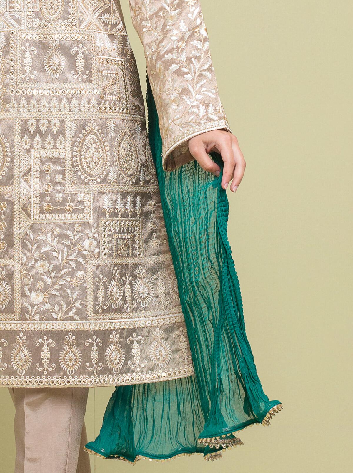 Embroidered Shirt With Dupatta