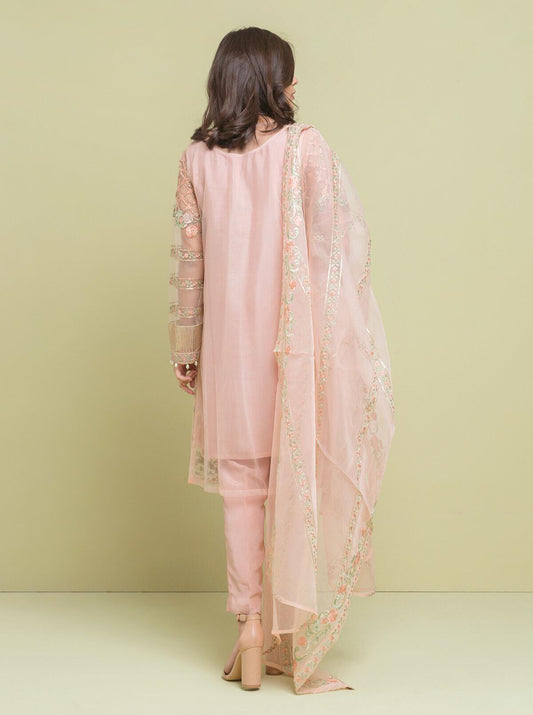 Embroidered Shirt With Dupatta