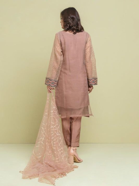 Embroidered Shirt With Dupatta