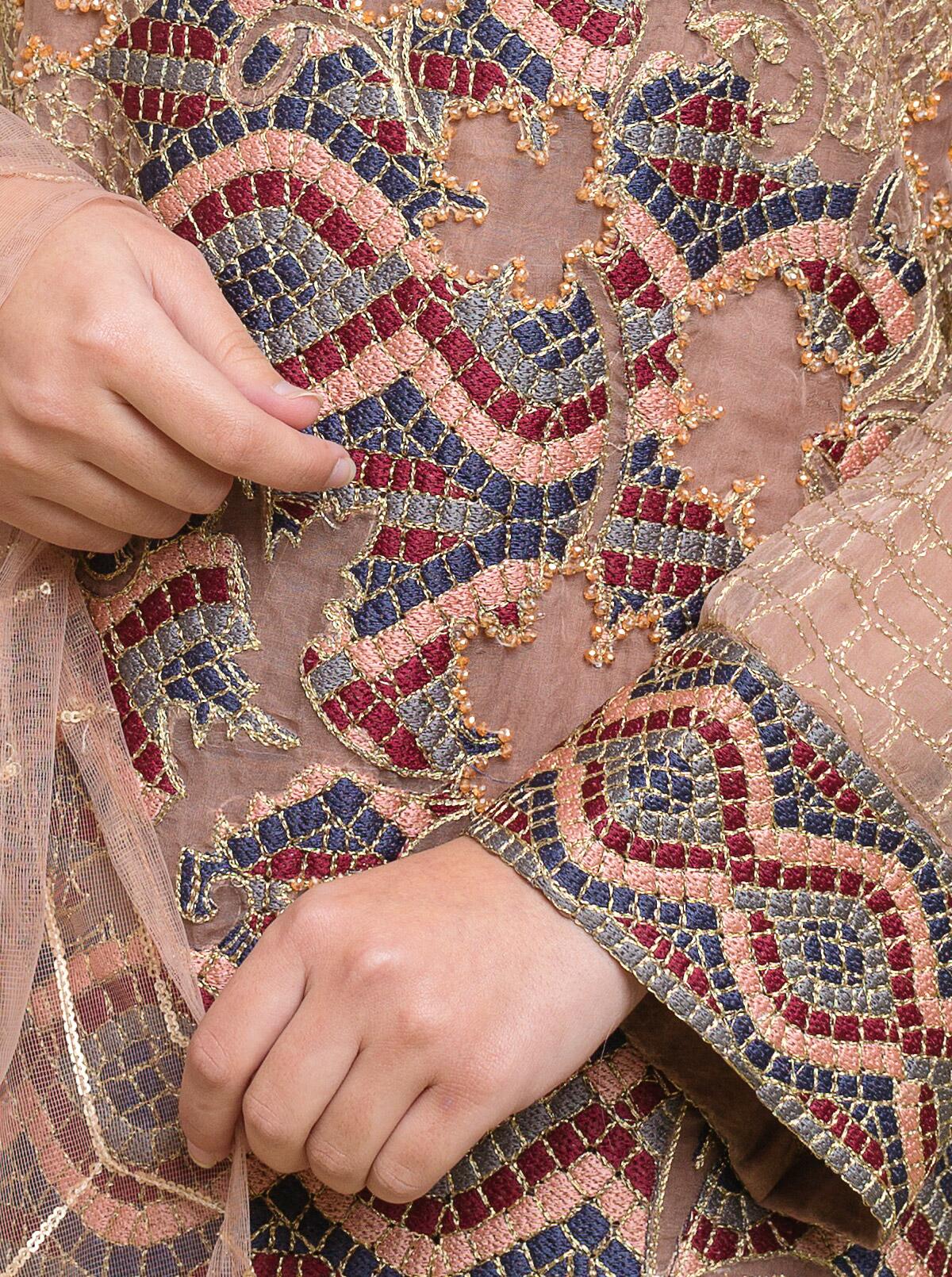 Embroidered Shirt With Dupatta