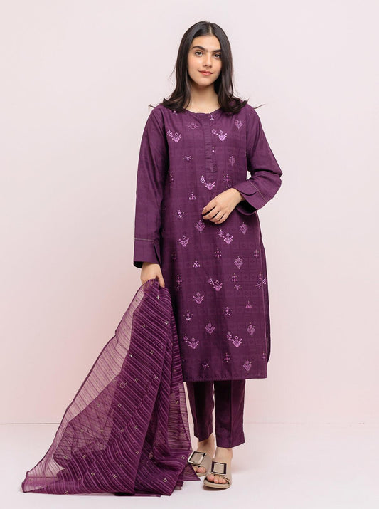 Embroidered Shirt With Dupatta