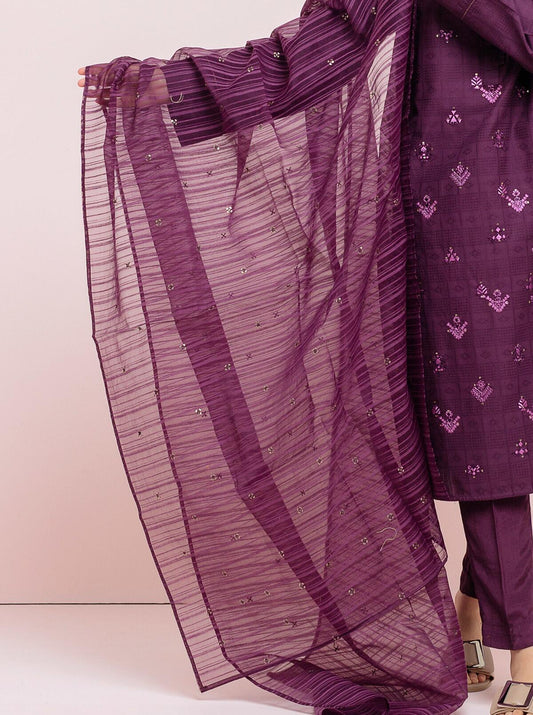 Embroidered Shirt With Dupatta