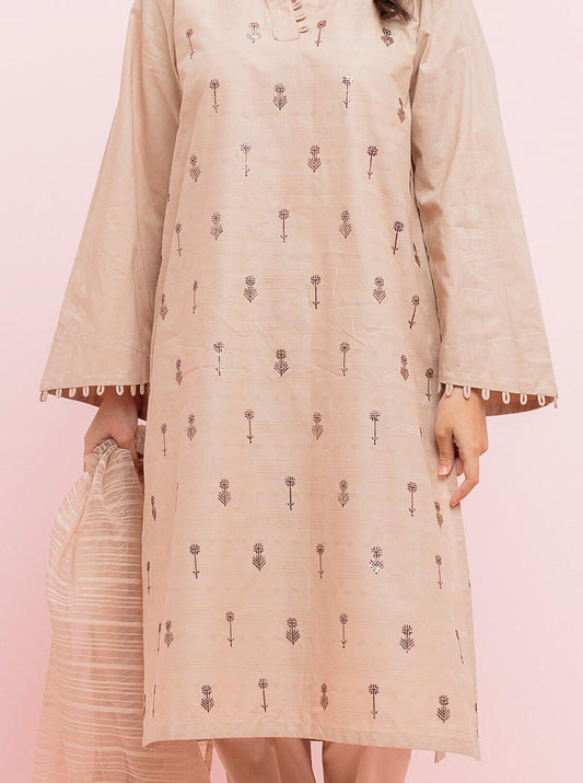 Embroidered Shirt With Dupatta