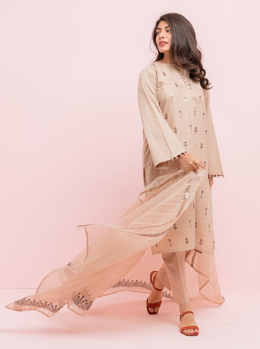 Embroidered Shirt With Dupatta