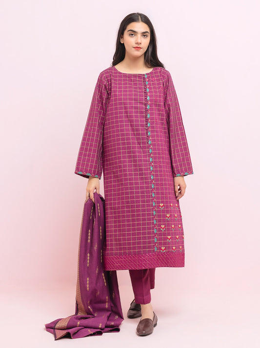 Embroidered Shirt With Dupatta