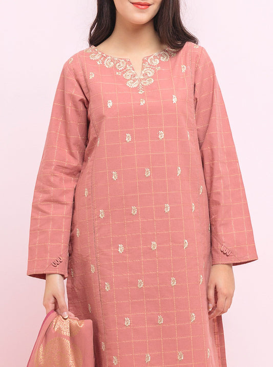 Embroidered Shirt With Dupatta