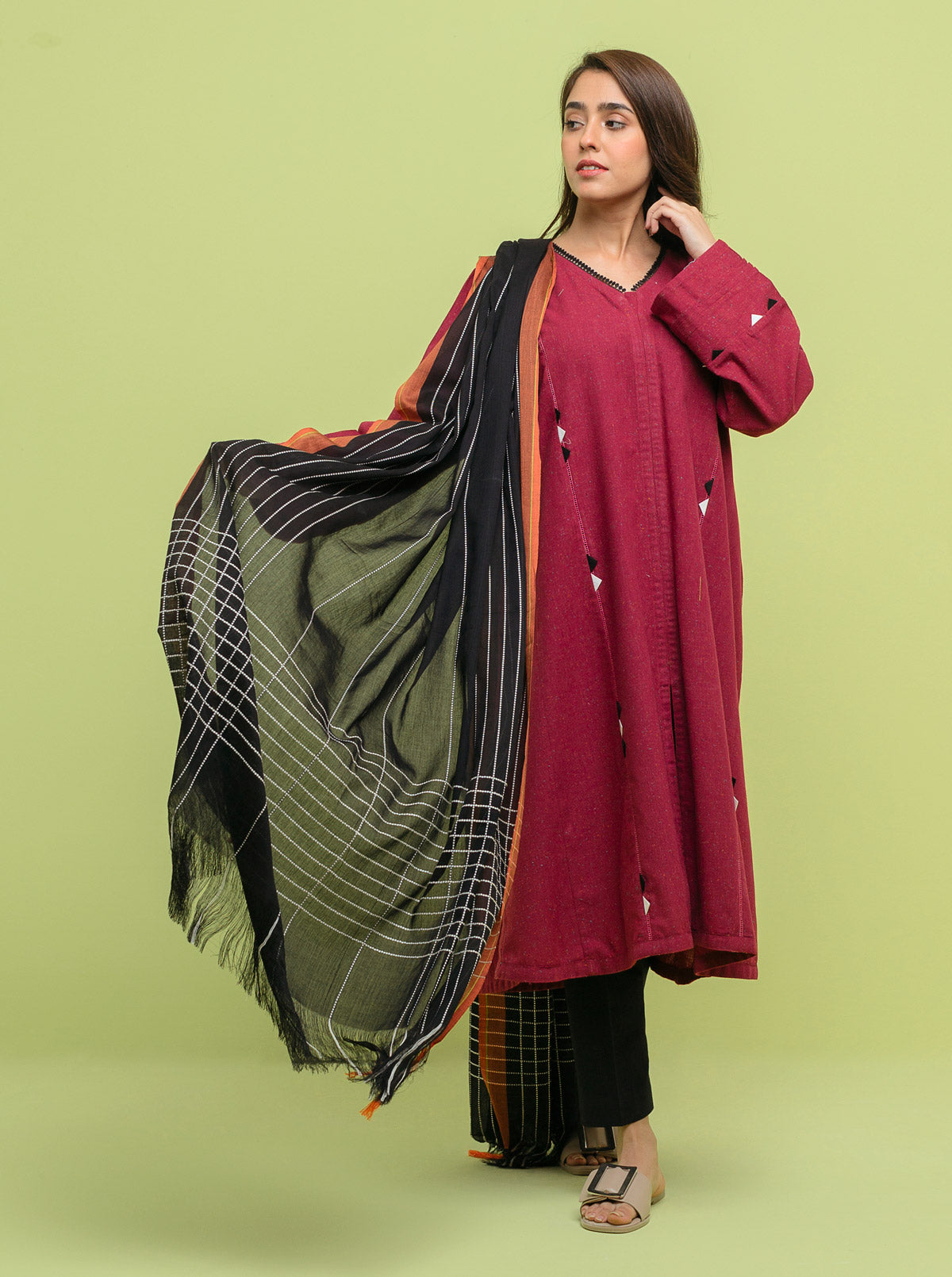 Printed Shirt With Dupatta