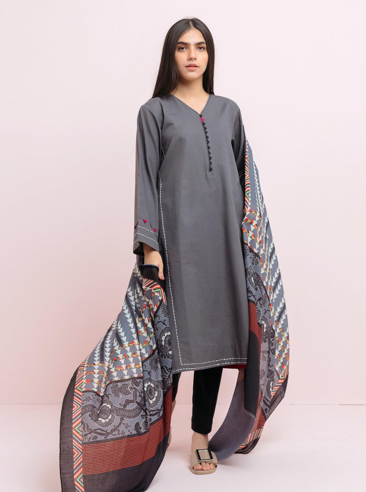 Printed Shirt With Shawl