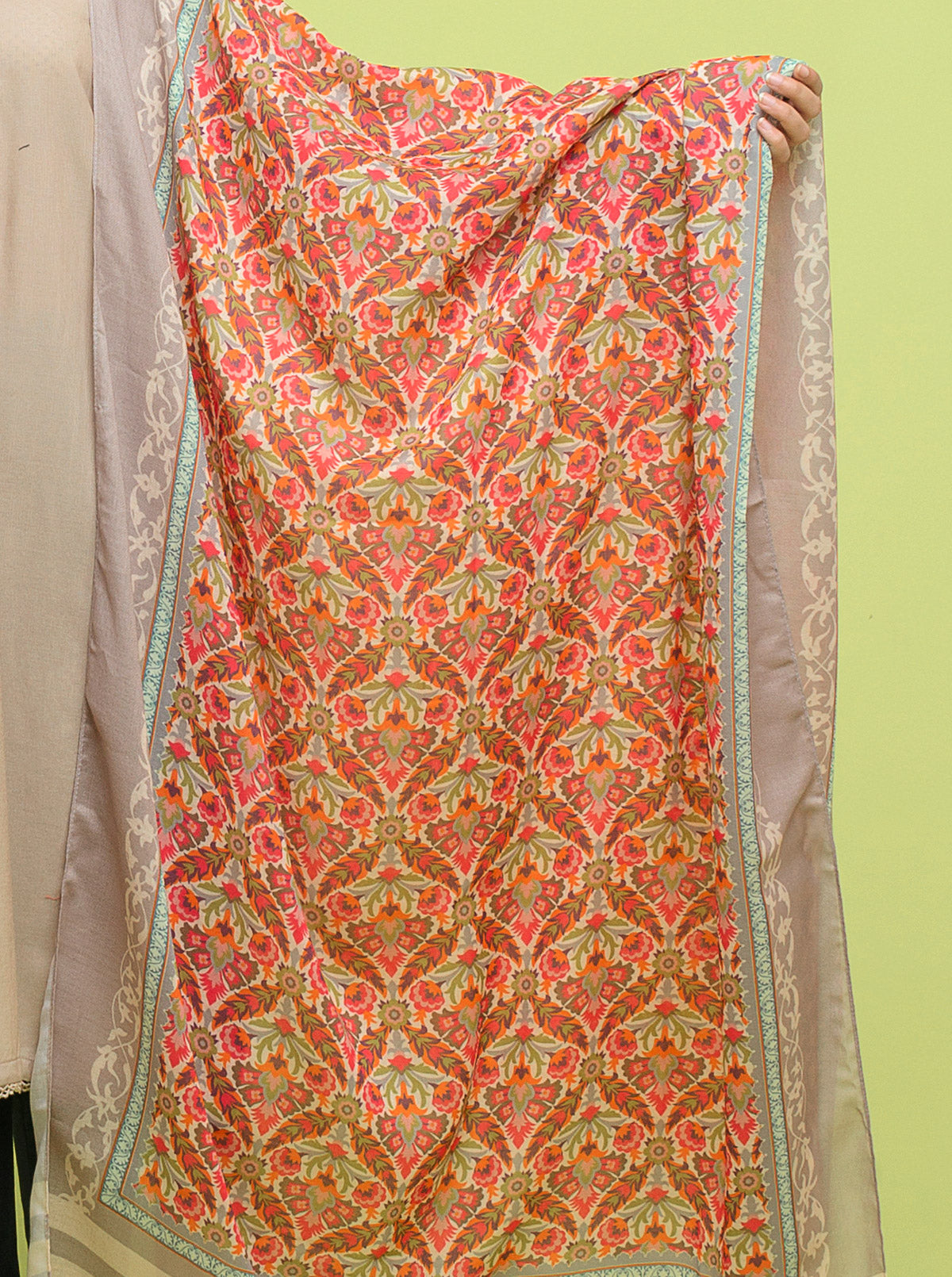 Printed Shirt With Shawl