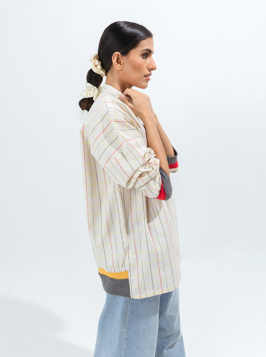 MULTI RIB ASYMMETRICAL PLACKET TOP