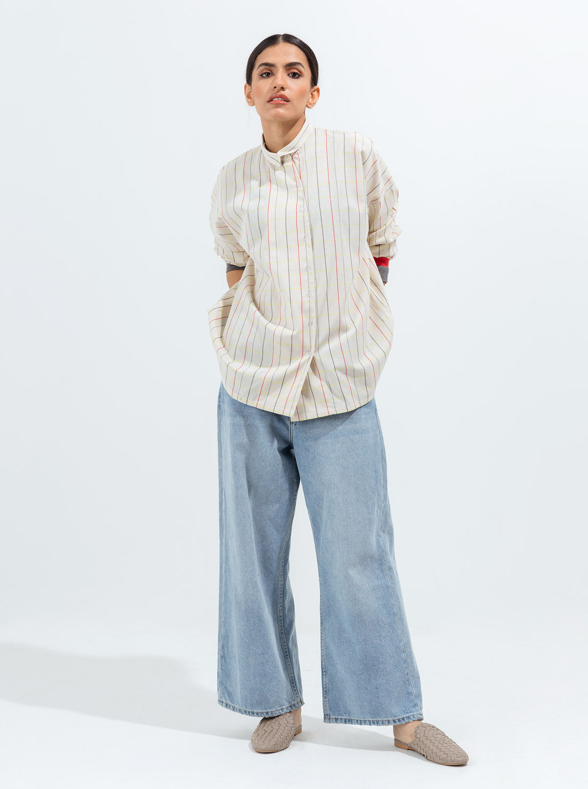 MULTI RIB ASYMMETRICAL PLACKET TOP