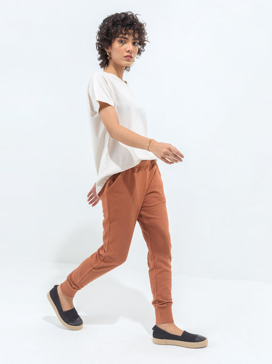 BROWN TERRY JOGGER PANTS