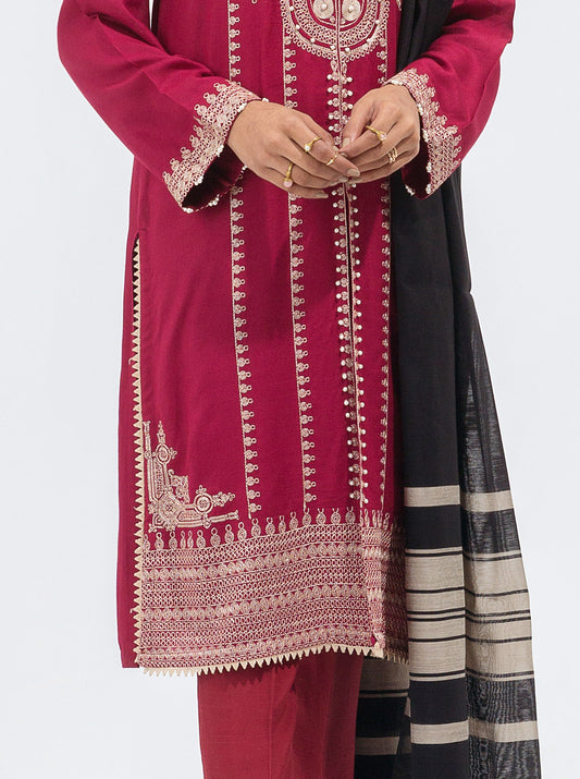 EMBROIDERED SHIRT WITH DUPATTA