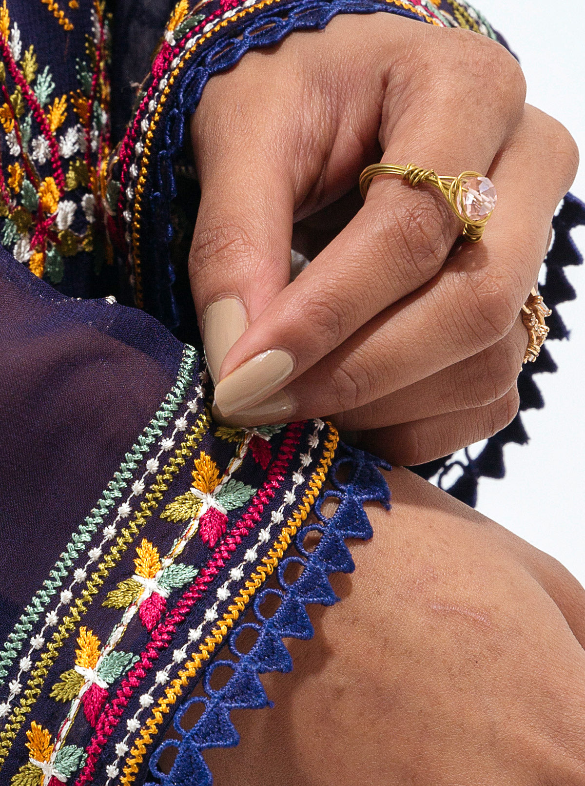 EMBROIDERED SHIRT WITH DUPATTA