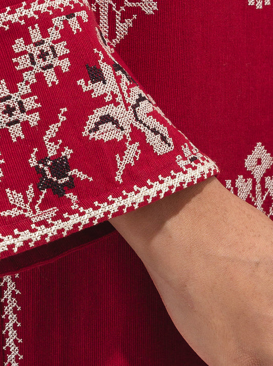 EMBROIDERED SHIRT WITH SHAWL