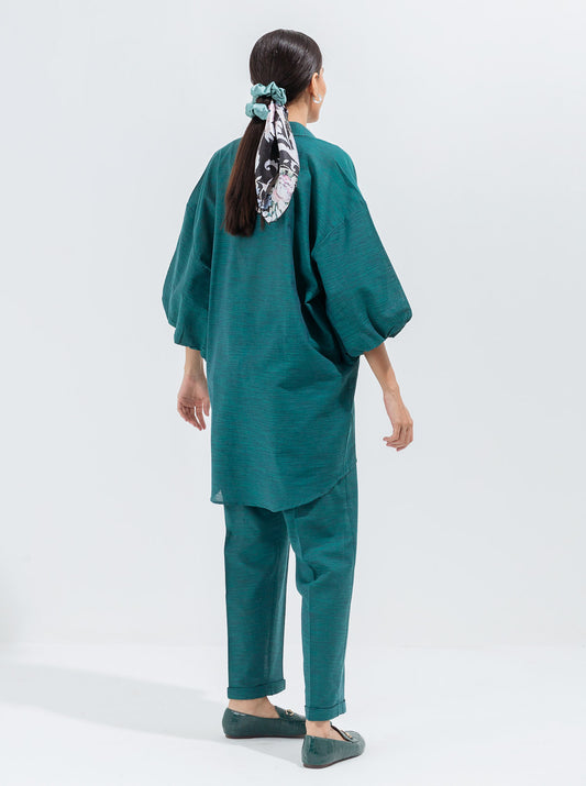 TEXTURED GREEN CO-ORD SET