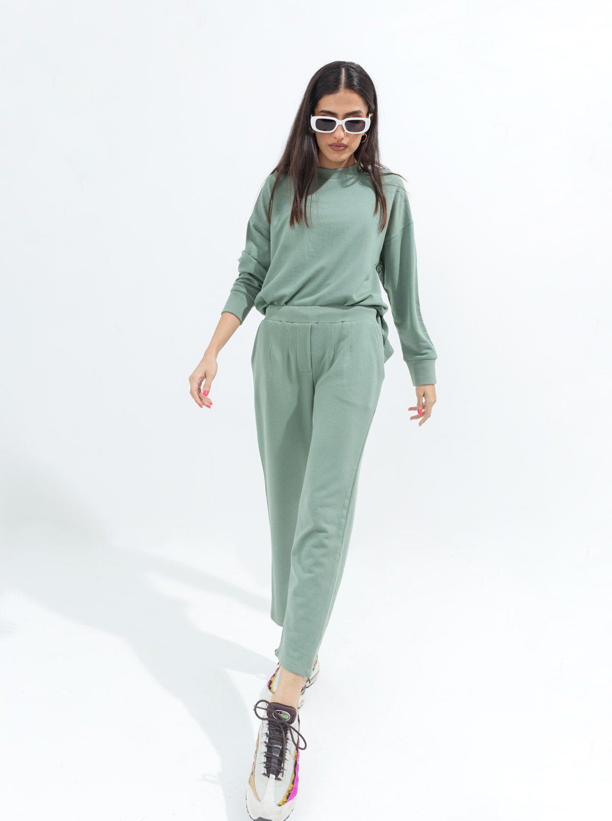 JADE GREEN TERRY TRACKSUIT