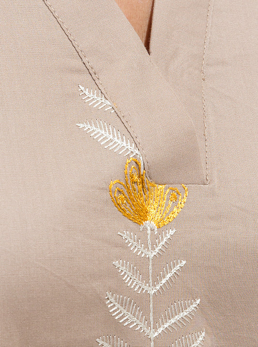 EMBROIDERED CAMBRIC SHIRT (PRET)