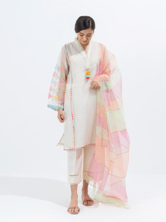 EMBROIDERED SHIRT WITH DUPATTA