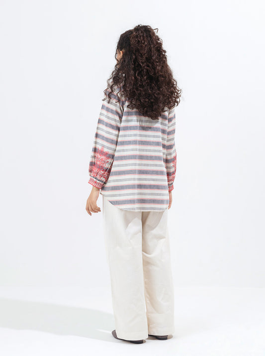 EMBROIDERED YARN DYED SHIRT (PRET)