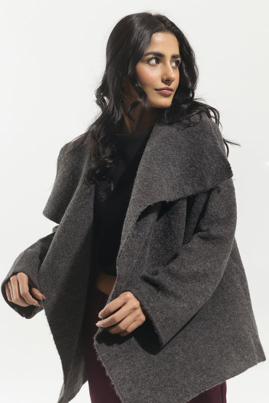 GREY KNITTED CARDIGAN